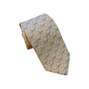 VINEYARD VINES Silk Neck Tie Martha's Vineyard Lizard Nature Print 60"L x 4"W